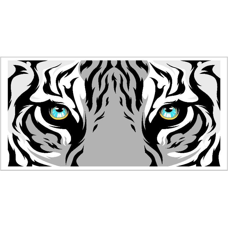 Tappeto vinile stampa animale sguardo di tigre - TenStickers