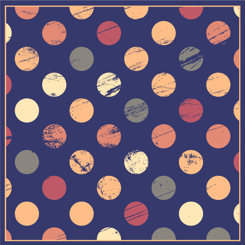 Tappeto vinile geometrico motivo punteggiato astratto - TenStickers