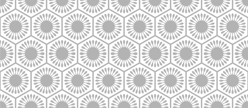 Tappeto vinile geometrico motivo a raggiera - TenStickers