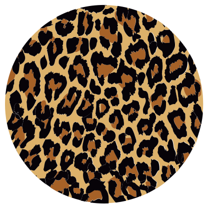 Tappeto vinile stampa animale cerchio a macchie di leopardo - TenStickers