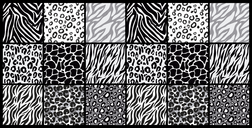 Tappeto vinile stampa animale safari monocromatico - TenStickers