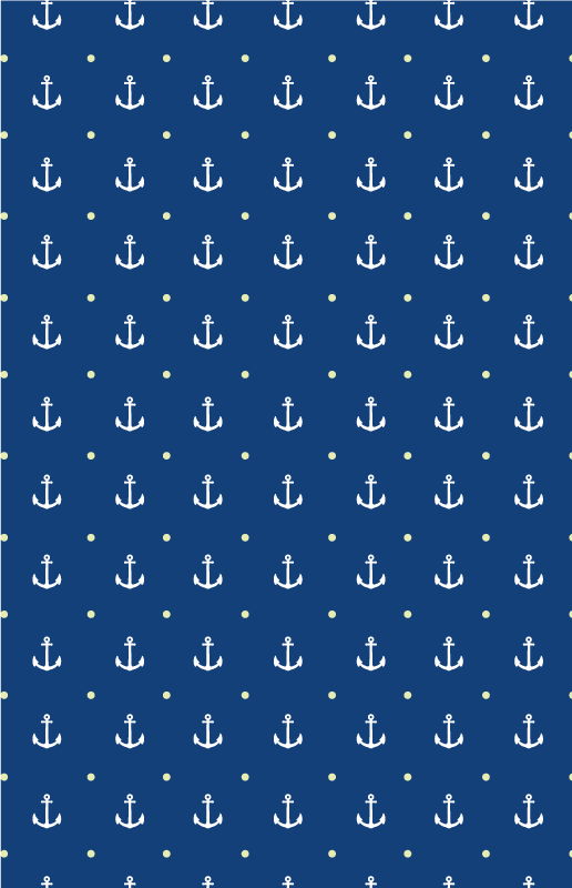 Tappeto vinile blu ancore nautiche - TenStickers
