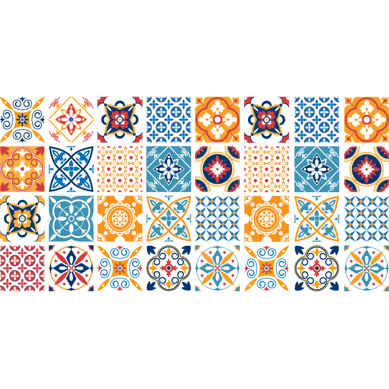 Tappeto vinile piastrelle idrauliche portoghesi - TenStickers