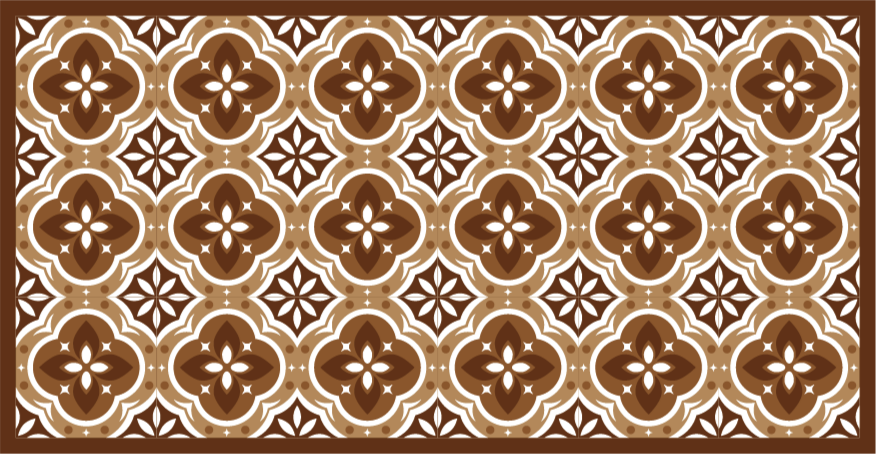 Tappeto vinile piastrelle mosaico di piastrelle ornate - TenStickers