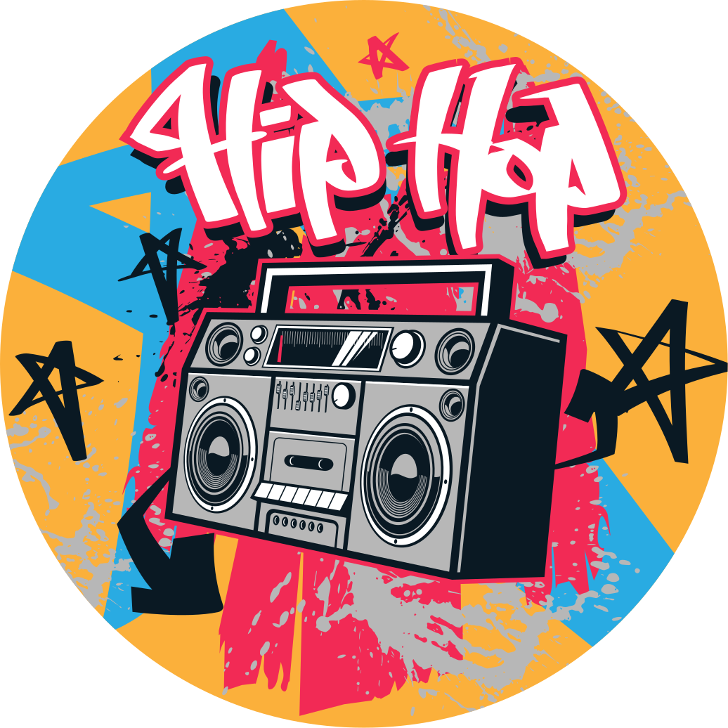 Tappeto vinile per ragazzi boombox hip-hop - TenStickers