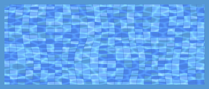 Tappeti vinile motivi mosaico blu ondulato - TenStickers