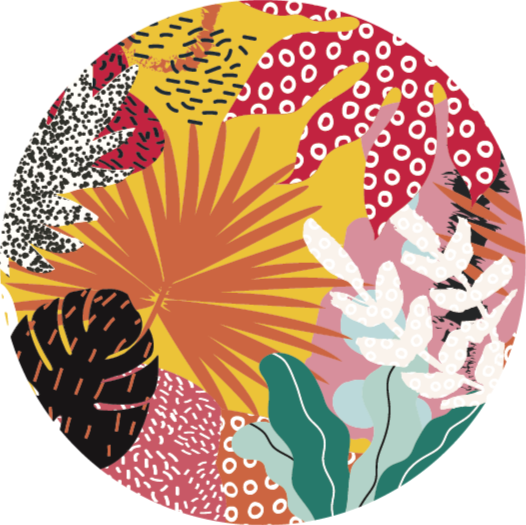 Tappeto vinile fiori armonia botanica tropicale - TenStickers