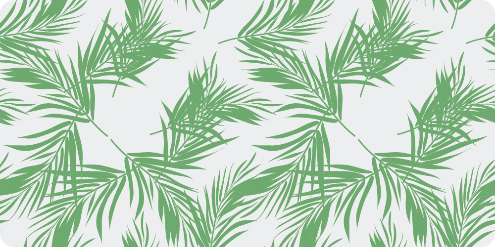Tappeto vinile fiori modello di palma tropicale - TenStickers
