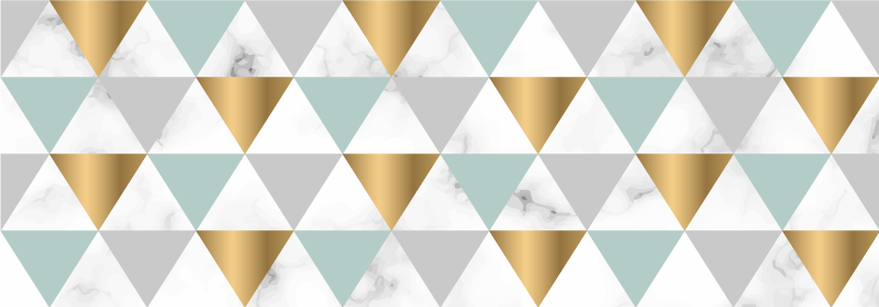 Tappeto vinile geometrico mosaico geometrico triangolare - TenStickers