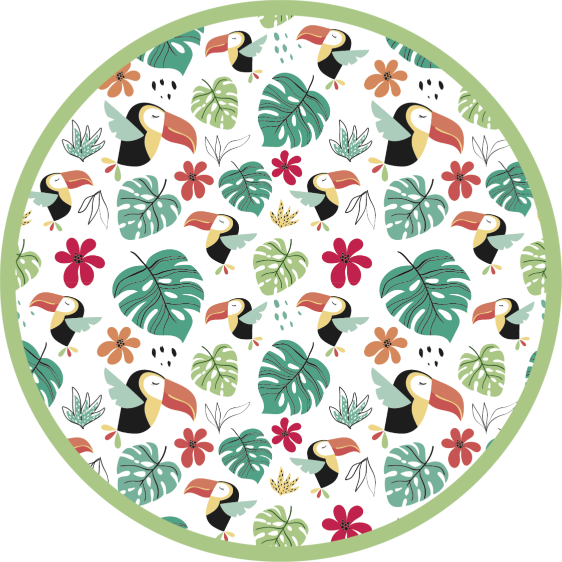 Tappeto vinile animali motivo tucano tropicale - TenStickers