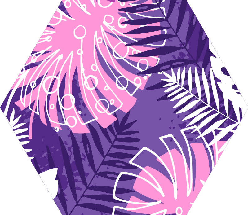 Tappeto vinile fiori dichiarazione botanica - TenStickers