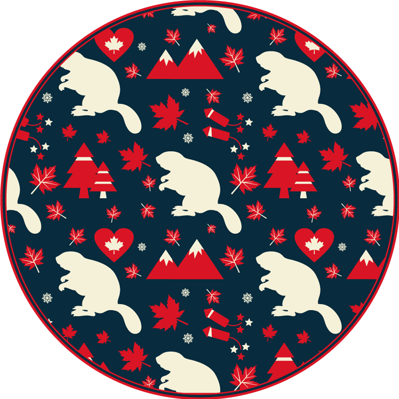 Tappeto Vinile Natale motivo polare festivo - TenStickers