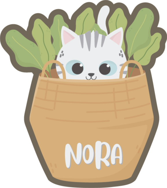 Tappeto vinile con nome felino personalizzato - TenStickers