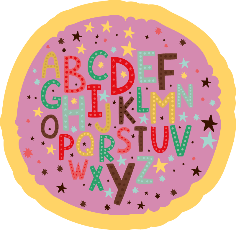 Tappeto vinile alfabeto alfabetico educativo - TenStickers