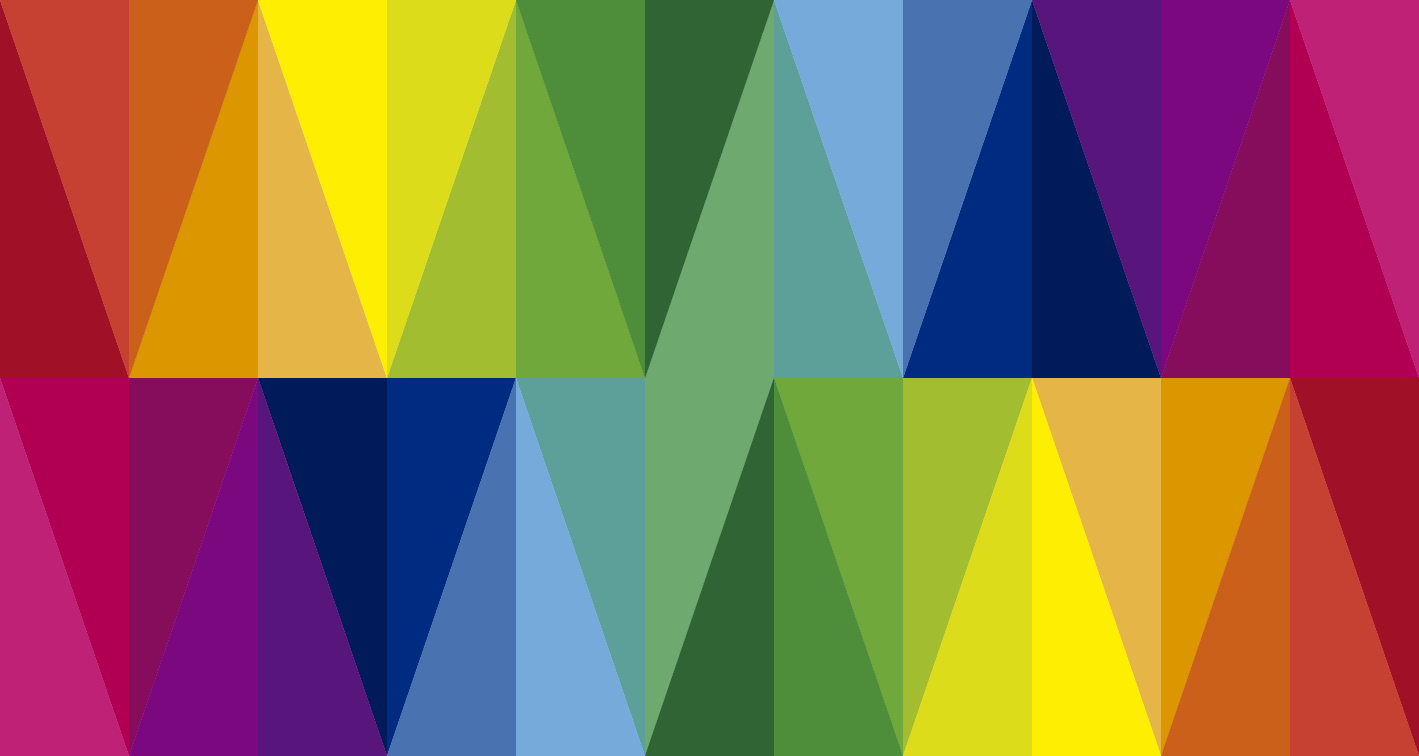 Tappeto vinile geometrico schiera triangolare colorata - TenStickers