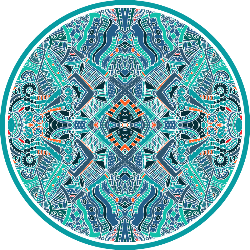 Tappeto vinile Mandala circolarità del mandala - TenStickers