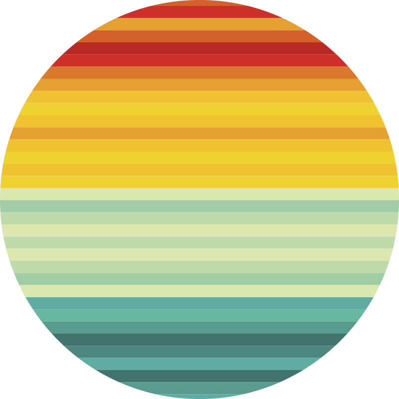 Tappeto vinile strisce cerchio di strisce arcobaleno - TenStickers