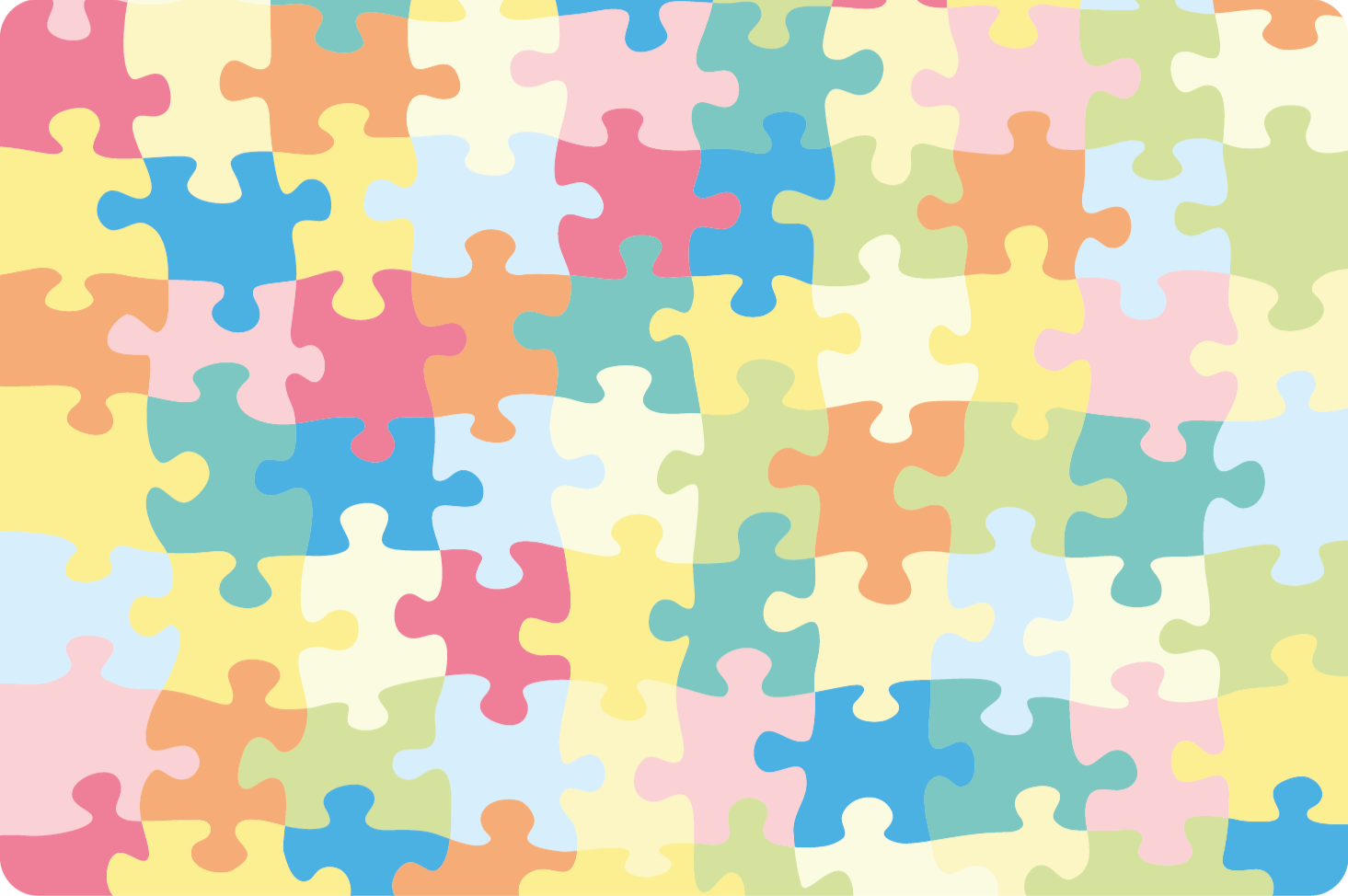 Tappeto vinile per bambini modello di puzzle - TenStickers