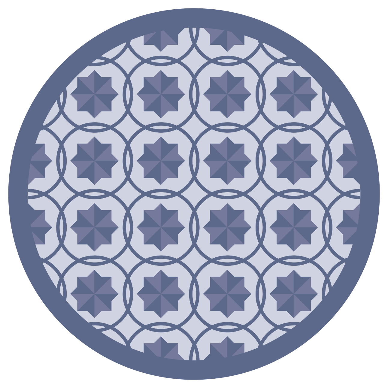 Tappeto vinile geometrico motivo geometrico simmetrico - TenStickers