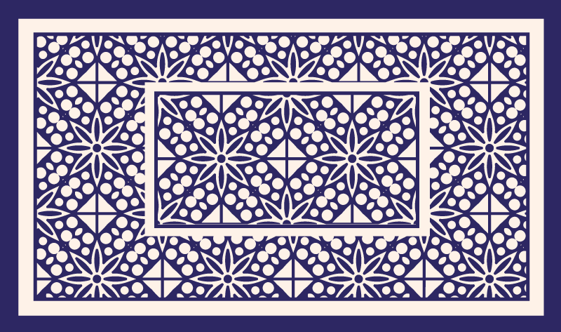 Tappeto vinile piastrelle motivo geometrico decorativo - TenStickers