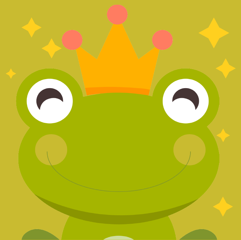 Tappeto vinile per bambini principe ranocchio cartone - TenStickers