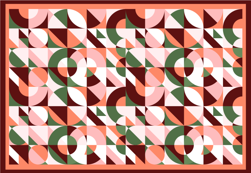 Tappeto vinile geometrico motivo a mosaico geometrico - TenStickers