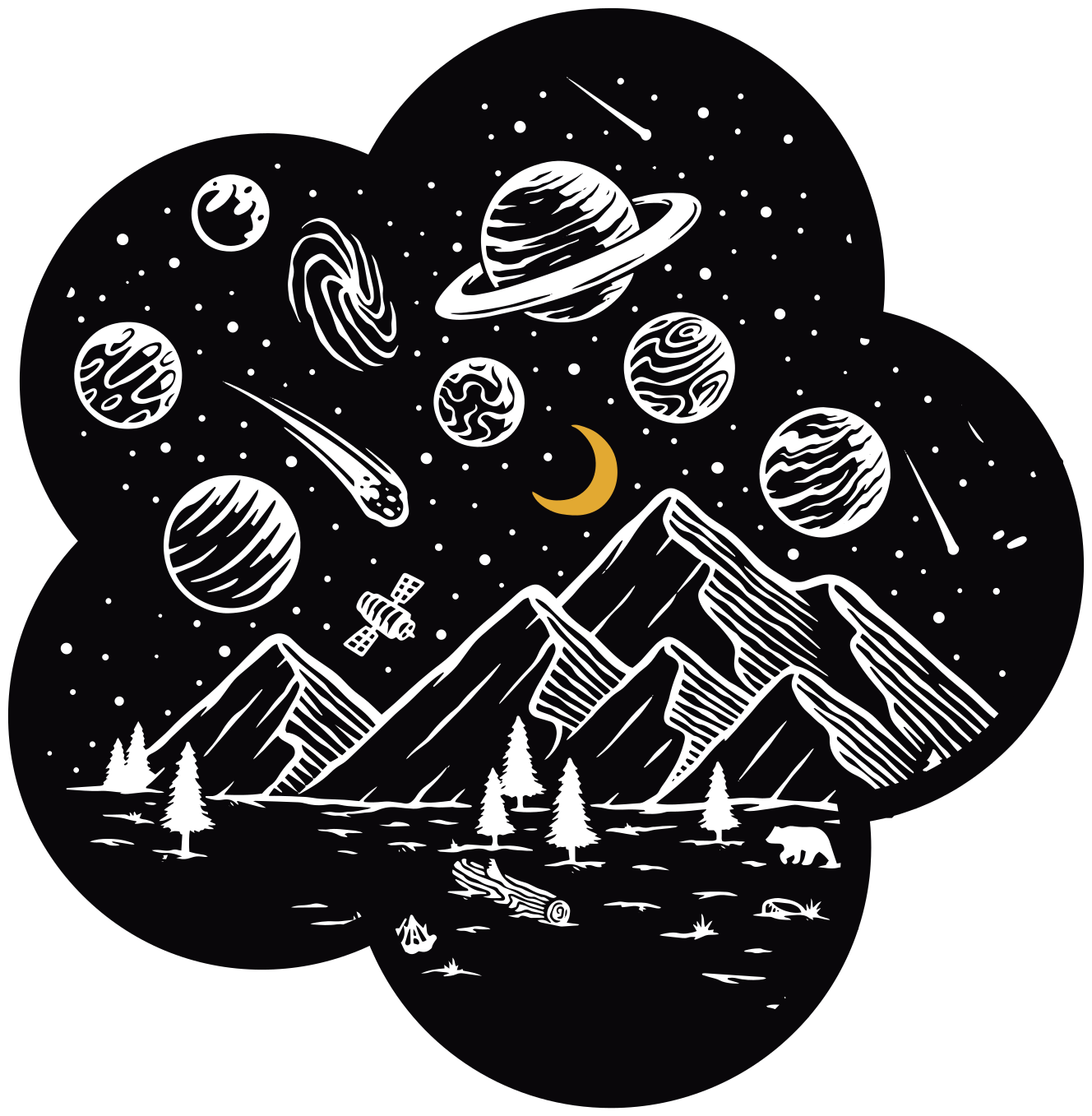 Tappeto vinile giochi scena di avventura spaziale - TenStickers