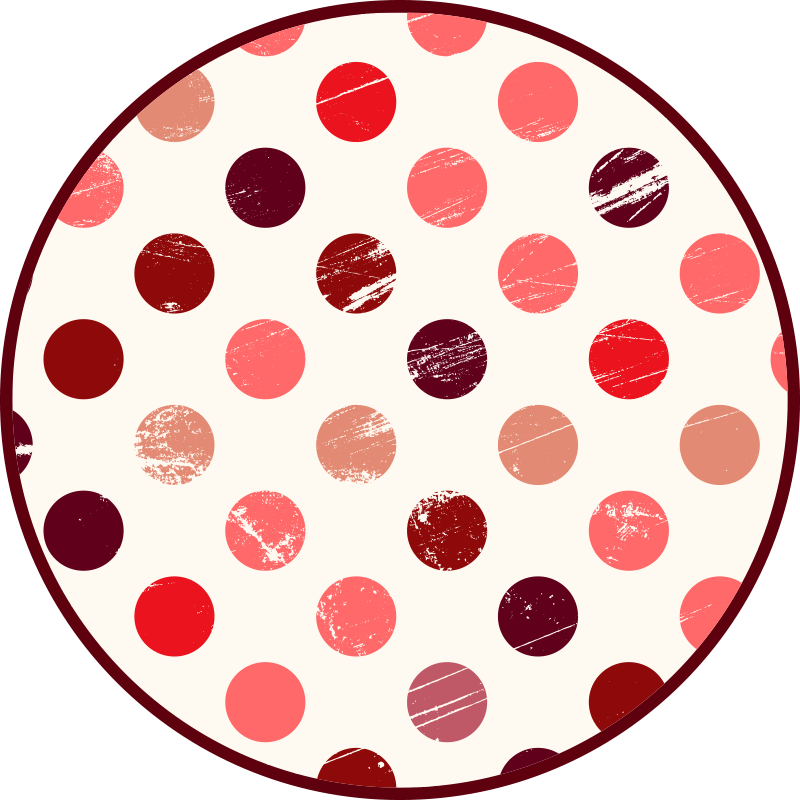 Tappeto vinile motivi pois circolari - TenStickers