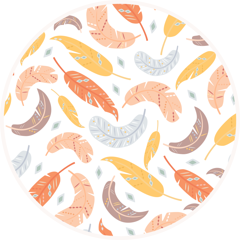 Tappeto vinile fiori modello di foglie botaniche - TenStickers