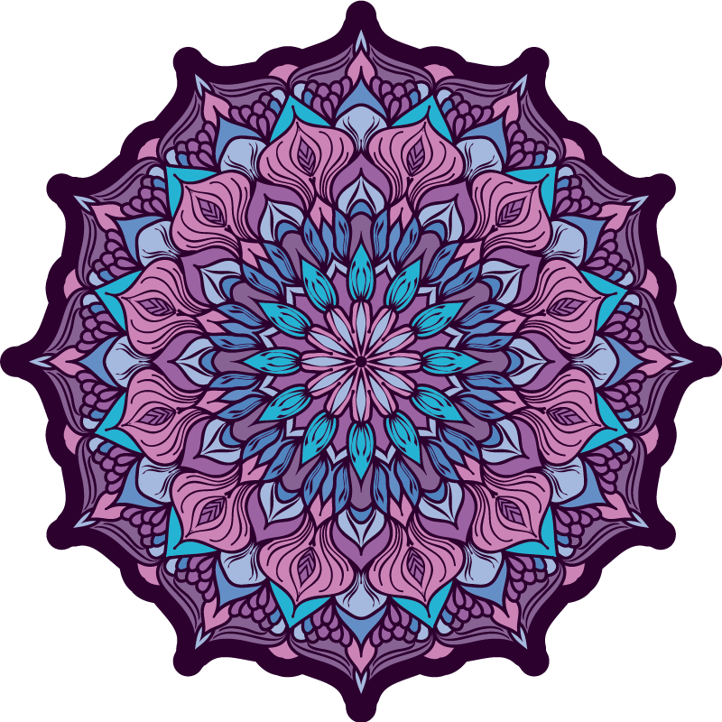 Tappeto vinile Mandala intricati dettagli del mandala - TenStickers