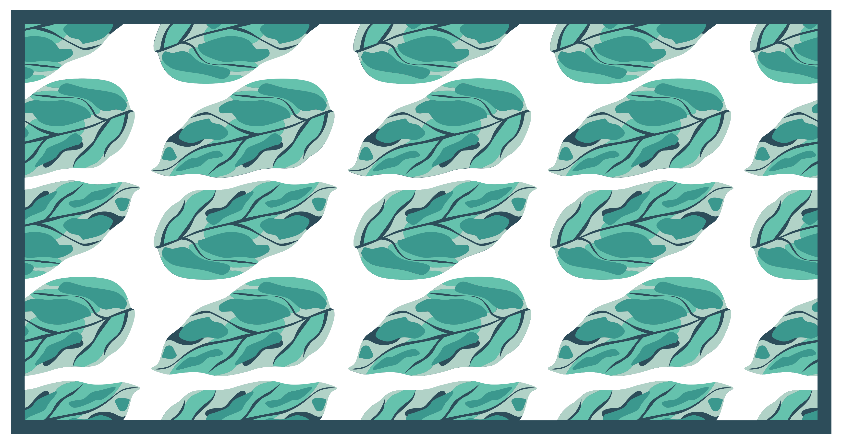 Tappeto vinile fiori botanico a foglia - TenStickers