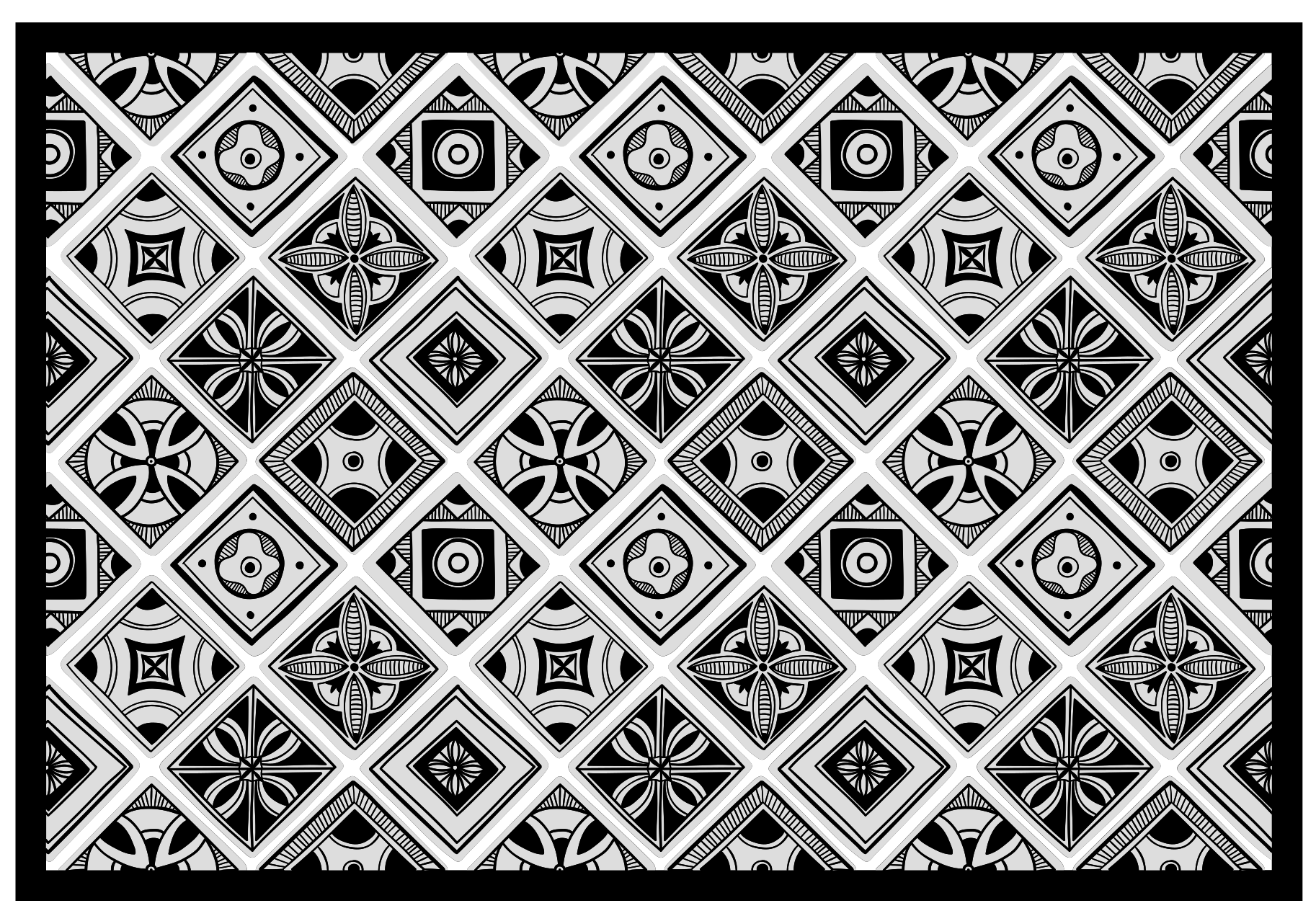 Tappeto vinile piastrelle piastrelle monocromatiche - TenStickers