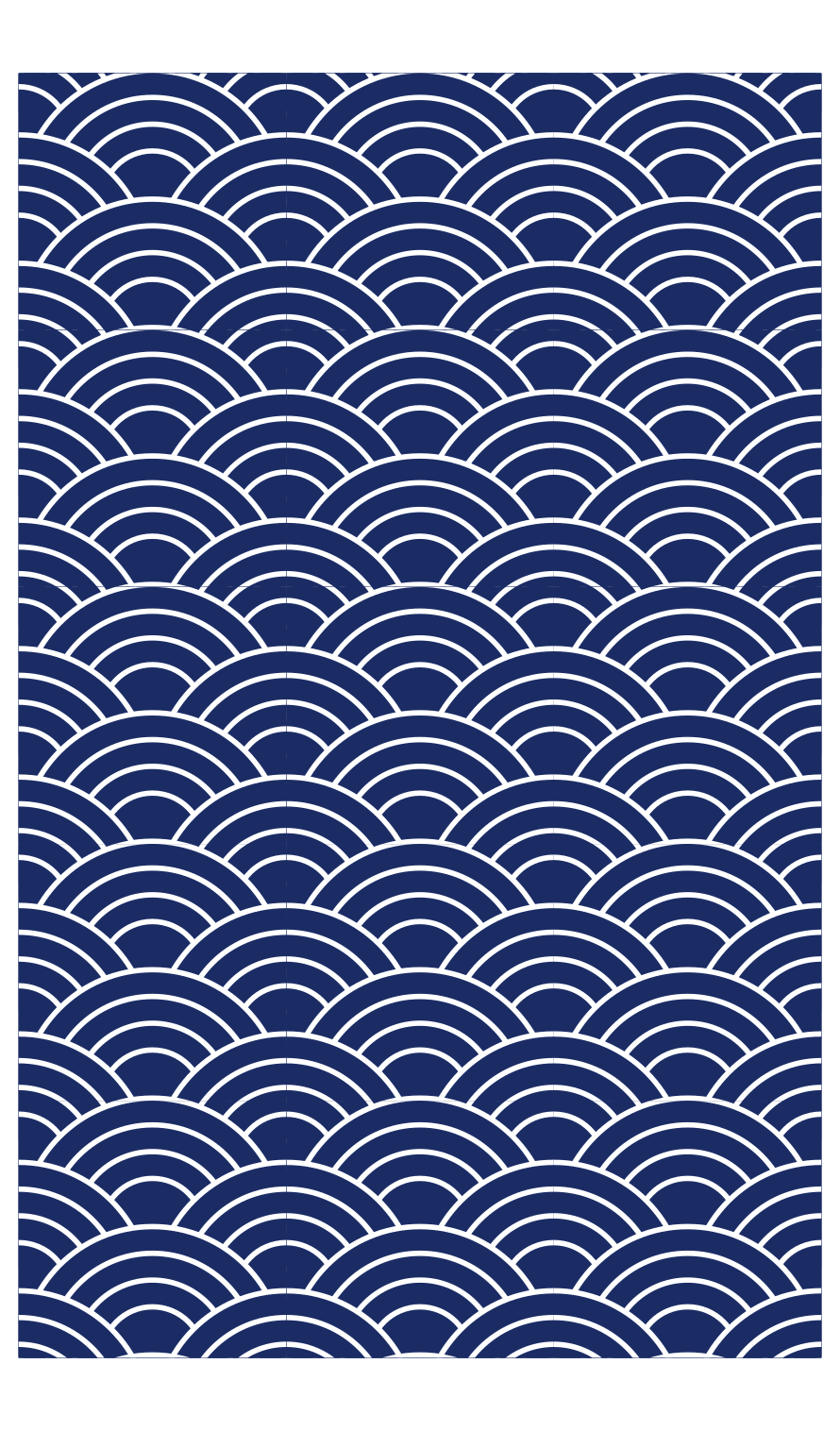 Tappeto vinile geometrico motivo a linee ondulate - TenStickers