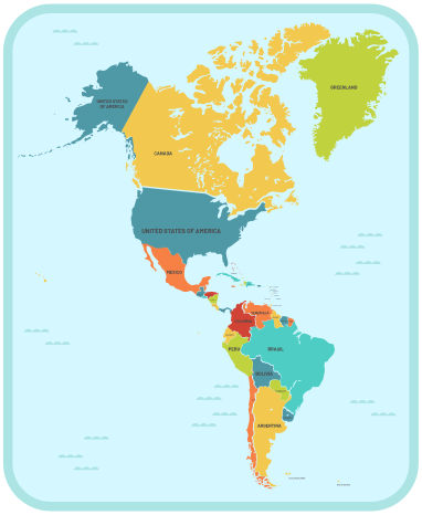 Tappeto vinile mappamondo mappa del mondo educativo - TenStickers