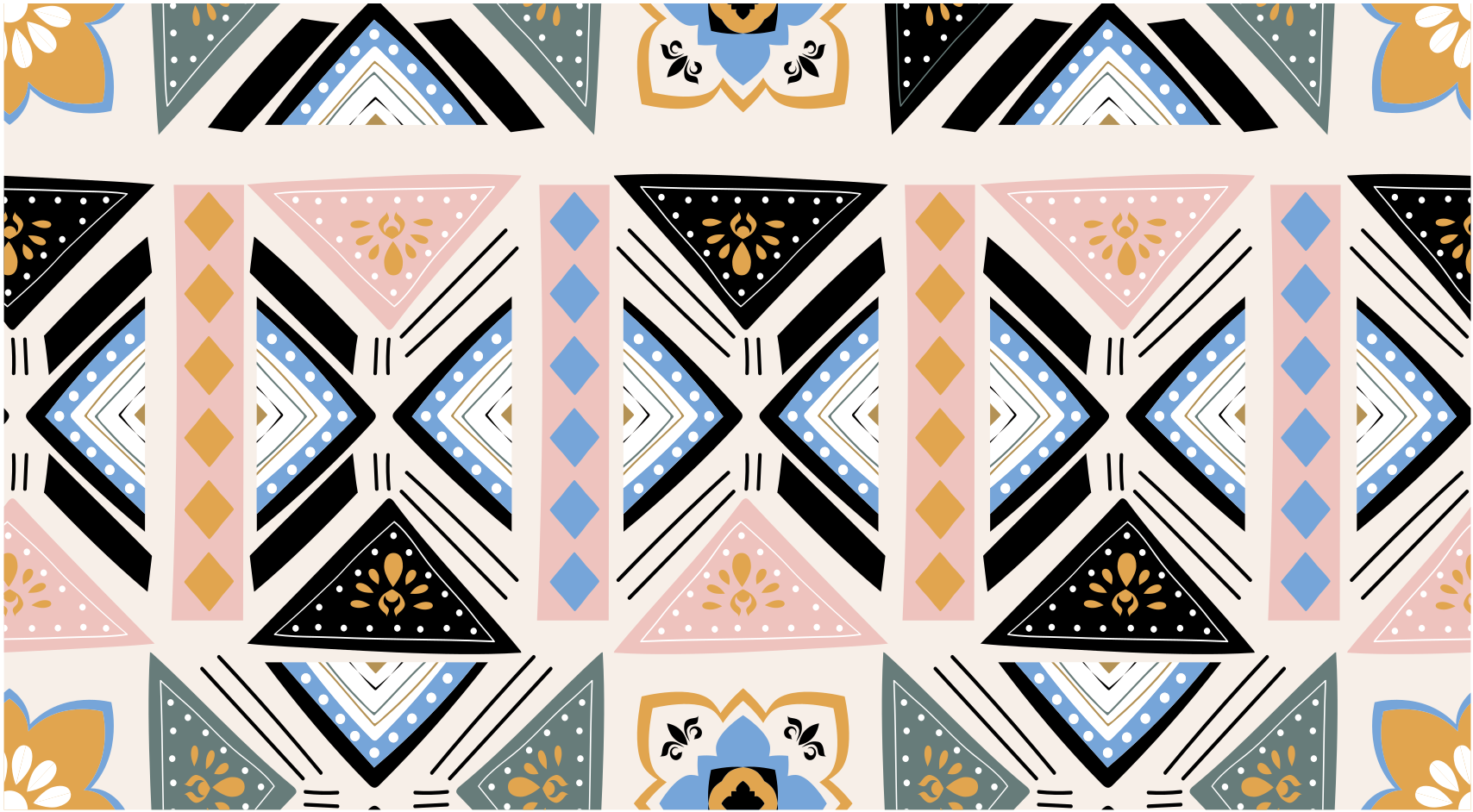 Tappeto vinile geometrico arazzo con motivi geometrici - TenStickers