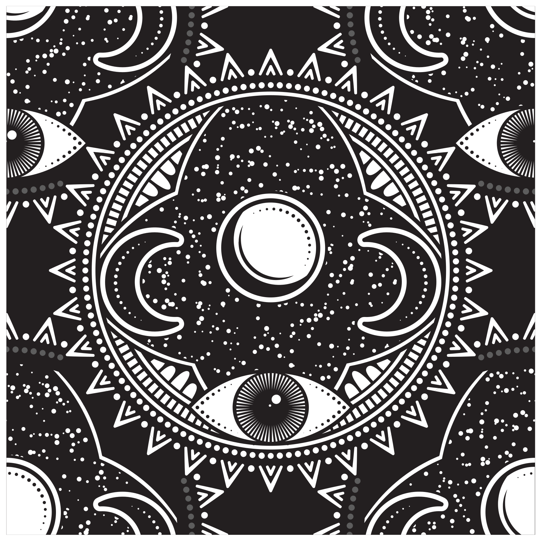 Tappeto vinile Mandala modello mandala celeste - TenStickers