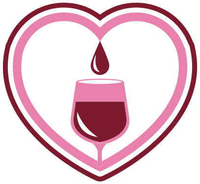 Tappeto vinile per eventi emblema romantico del vino - TenStickers
