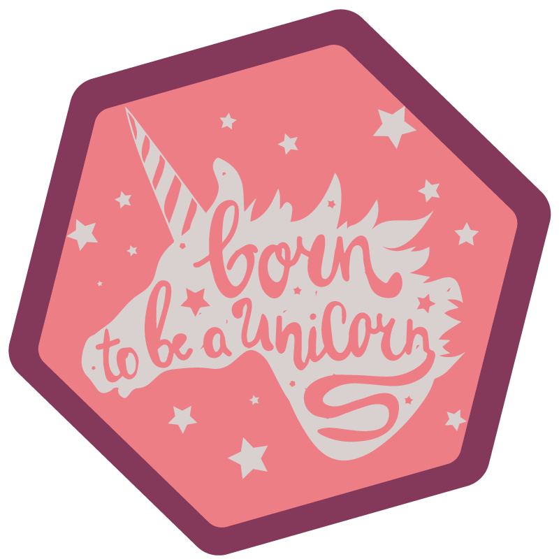 Tappeto vinile bebé unicorno nato - TenStickers