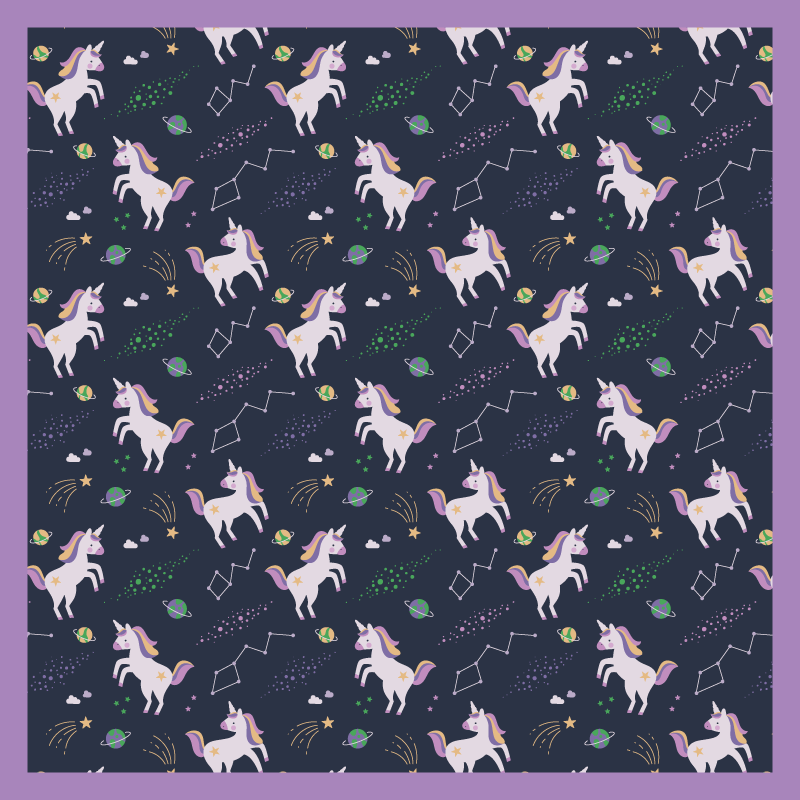 Tappeto vinile per bambini tempo di gioco fantasy unicorno - TenStickers