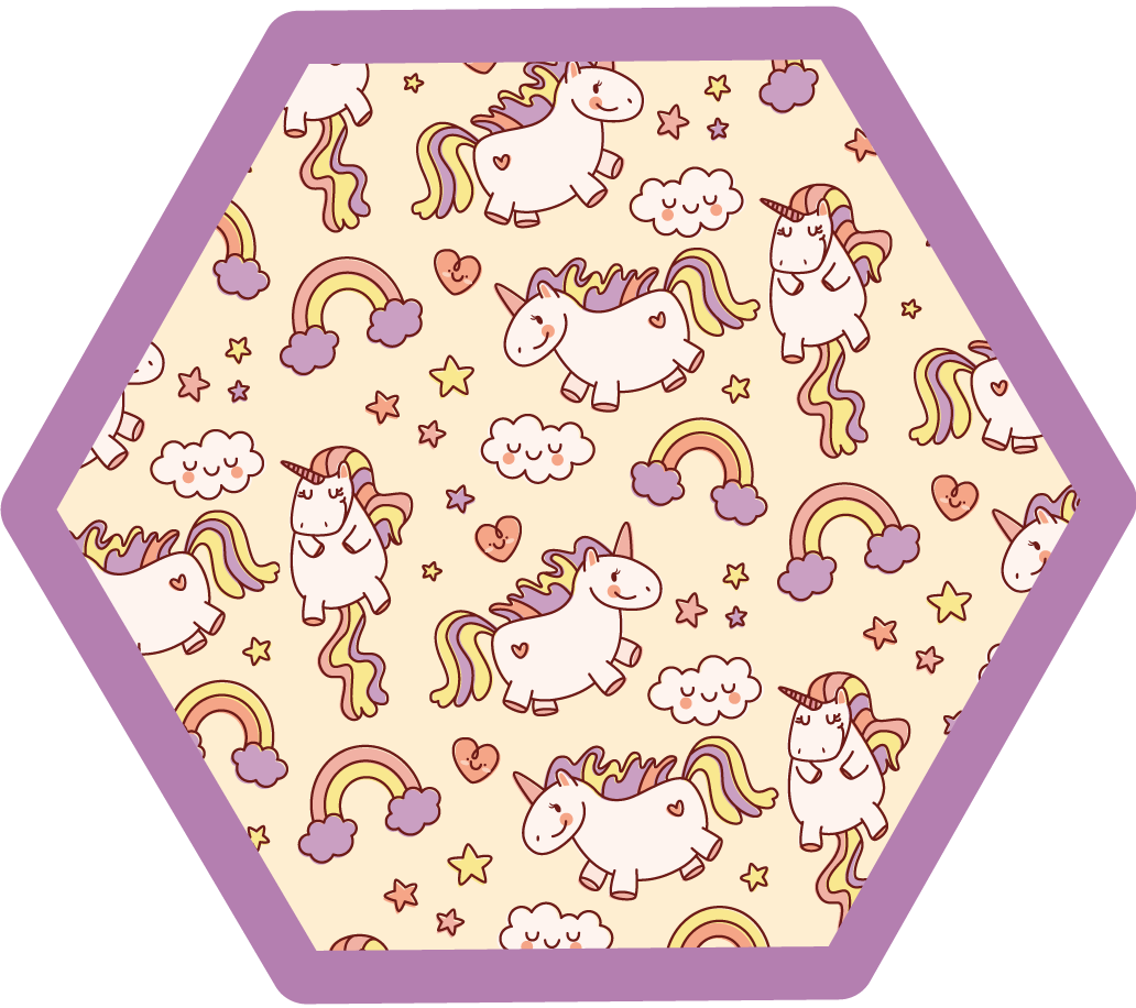Tappeto vinile per bambini parco giochi fantasy unicorno - TenStickers