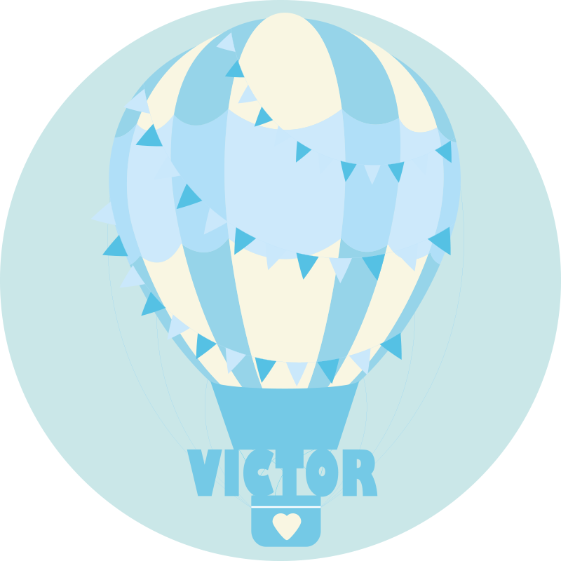 Tappeto vinile con nome palloncino personalizzabile - TenStickers
