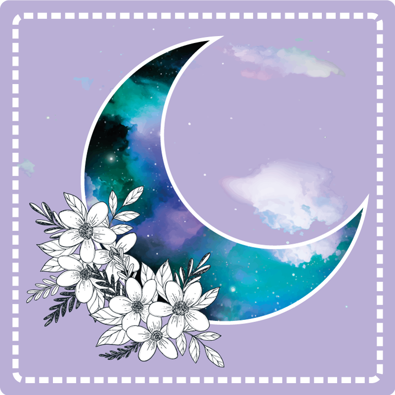 Tappeto vinile fiori fioriture celesti - TenStickers