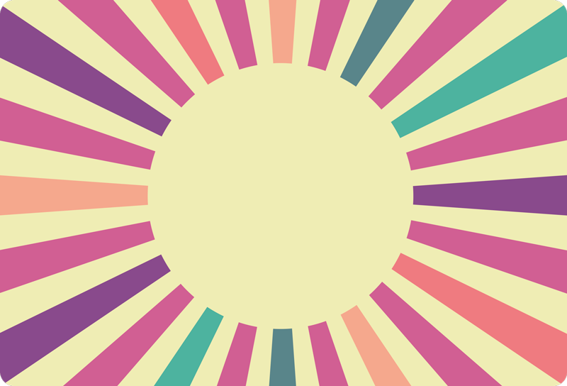 Tappeto vinile geometrico disegno di linee radianti - TenStickers