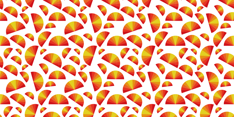 Tappeto vinile geometrico matrice di motivi circolari - TenStickers