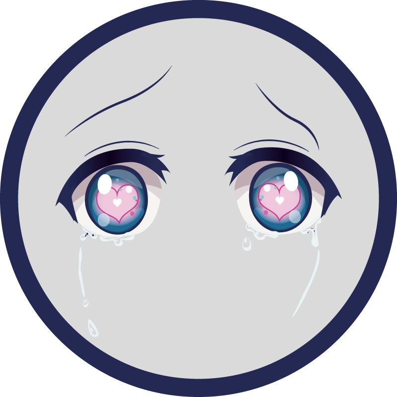 Tappeto vinile per bambini faccina anime che piange - TenStickers