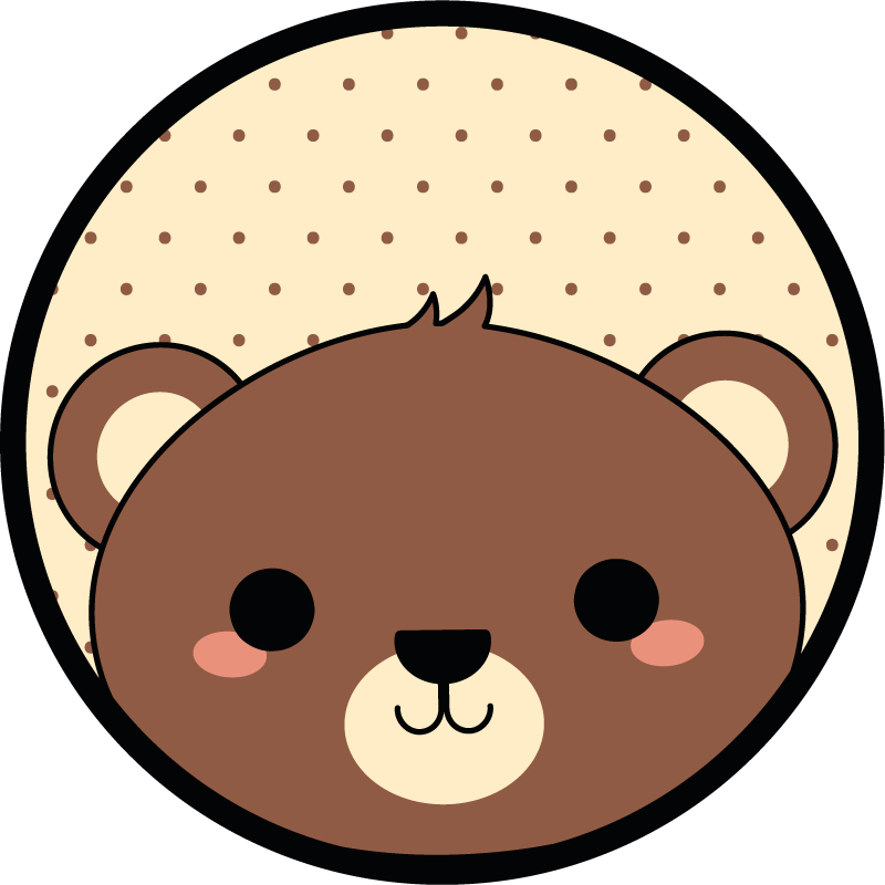 Tappeto vinile bebé orso cartone animato - TenStickers