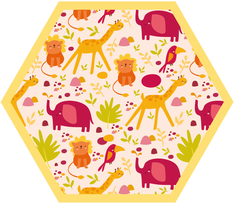 Tappeto vinile bebé area giochi safari - TenStickers