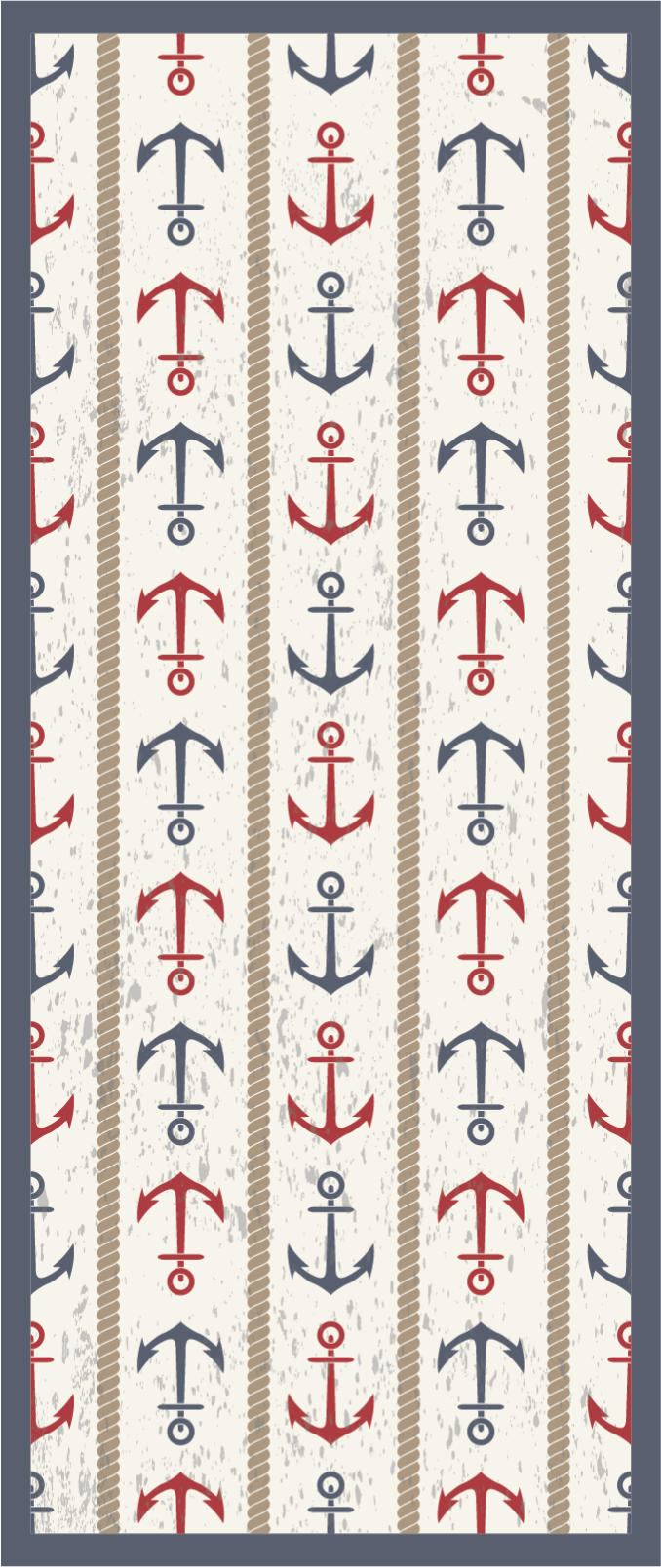 Tappeto vinile minimalista modello di ancoraggio nautico - TenStickers