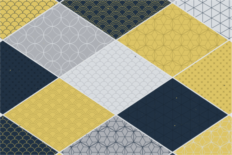 Tappeto vinile geometrico miscela di mosaico geometrico - TenStickers