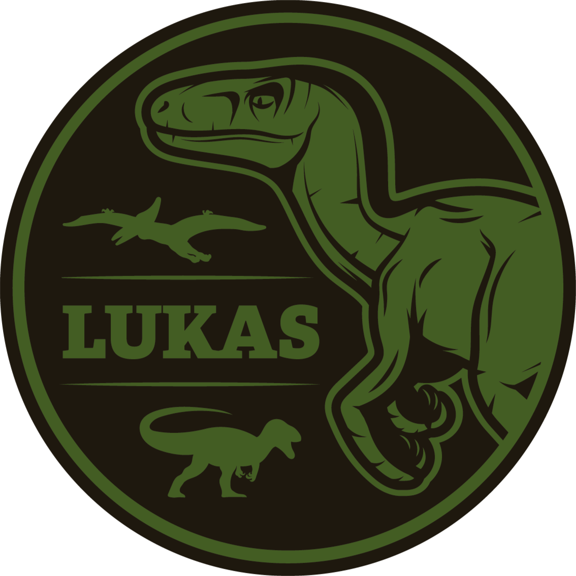 Tappeto vinile con nome dinosauro personalizzato - TenStickers